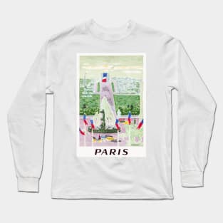 Paris France Vintage Poster Long Sleeve T-Shirt